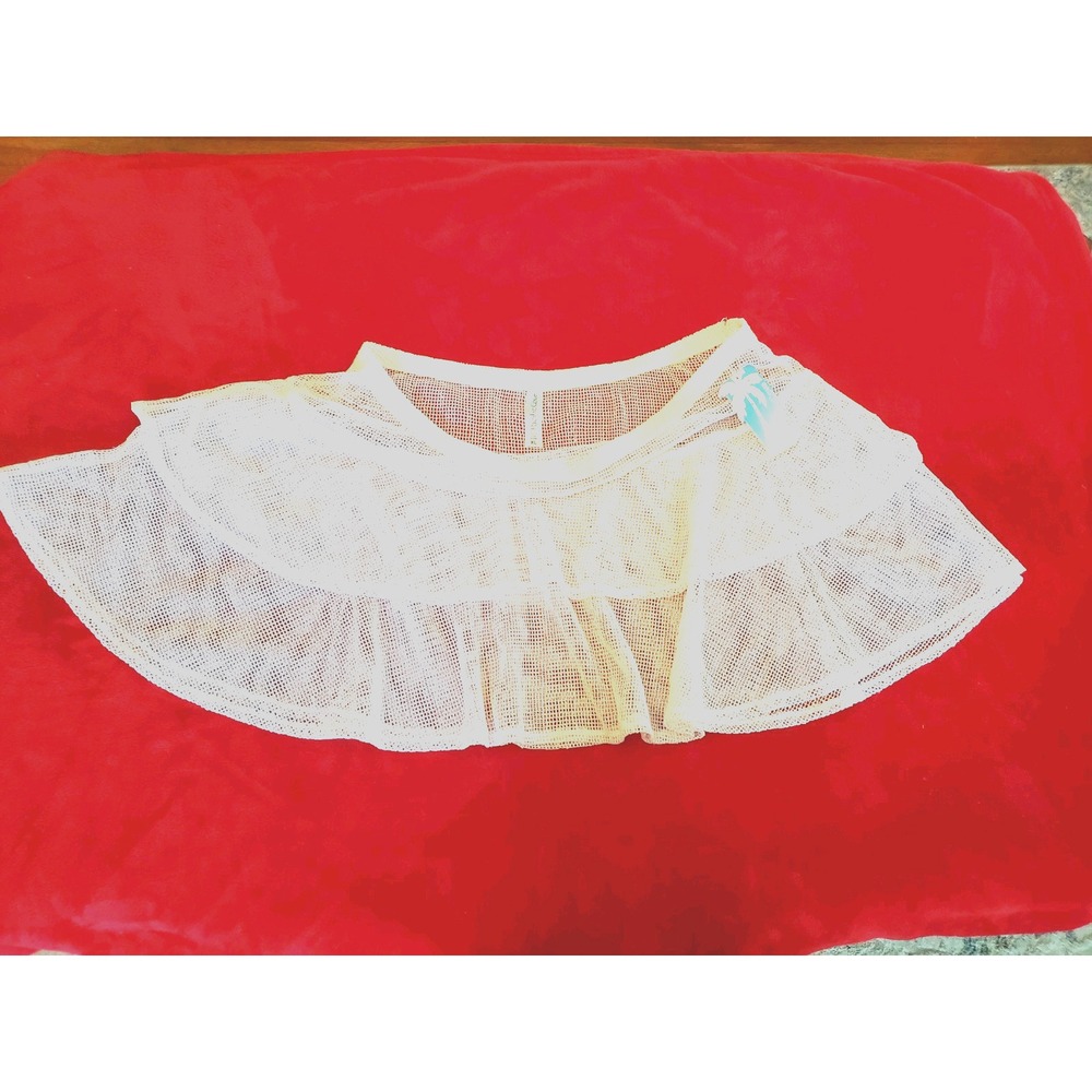 Pacific Cove Women's Swimsuit Cover-Up Skirt Size XL White With Sparkle (H6)